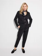 Spodnie damskie - Mohito - Eleganckie spodnie - czarny - miniaturka - grafika 1