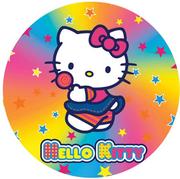 Urodziny dziecka - Dekoracyjny opłatek tortowy Hello Kitty - 20 cm - miniaturka - grafika 1