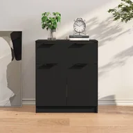 Szafki do salonu - vidaXL Szafka, czarna, 60x30x70 cm, materiał drewnopochodny - miniaturka - grafika 1