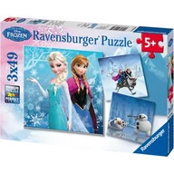 Puzzle - Ravensburger Puzzle Kraina Lodu Zimowe przygody 3x49 - miniaturka - grafika 1