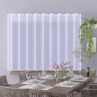 Firanka batyst gotowa z lamówką 300x150 cm biała - Firany - miniaturka - grafika 1