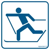 Systemy ekspozycyjne i znaki informacyjne - RC013 TRASA BIEGÓW NARCIARSKICH, FN - FOLIA SAMOPRZYLEPNA; (150X150MM) - miniaturka - grafika 1