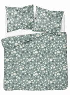 Pościel - Pościel bawełniana 220x200 miętowa stokrotki - miniaturka - grafika 1