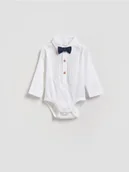 Komplety dla niemowląt - Reserved - Eleganckie body z muchą - biały - miniaturka - grafika 1