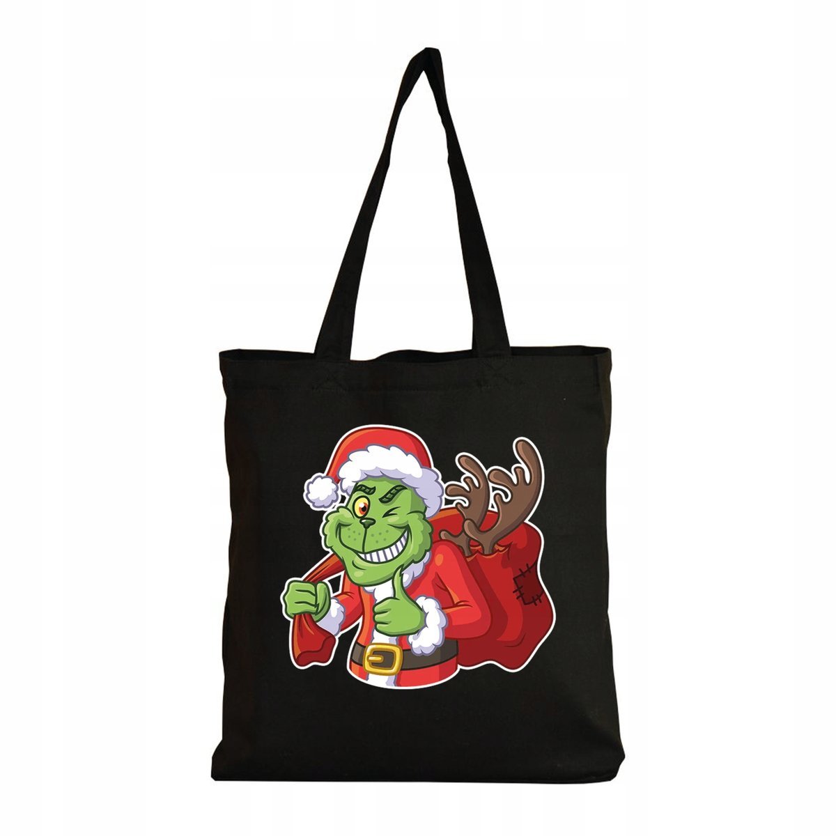 Eko Torba na ramię Zakupy Shopper Torebka Bawełniana Grinch Święta #2