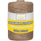 Zabawki kreatywne - Creative Deco, sznurek jutowy, 100mx3mm - miniaturka - grafika 1