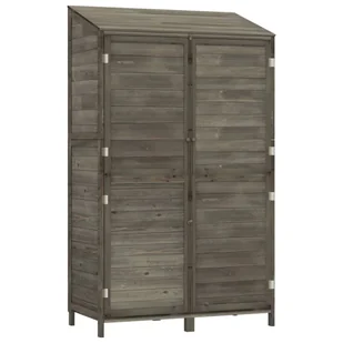 Szopa ogrodowa, antracytowa, 102x52x174,5 cm, drewno jodłowe - Altany ogrodowe - miniaturka - grafika 1