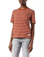 Bluzki damskie - G-STAR RAW, Damska bluzka w paski, mała grafika, Wielokolorowy (Auburn/Iceberg Green D21208-c339-d100), XXS - miniaturka - grafika 1