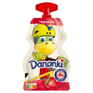 Danone Danonki truskawka Jogurt 70 g - Desery mleczne - miniaturka - grafika 1