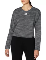 Bluzy damskie - adidas Bluza damska E Tpe szary ciemnoszary/biały. M - miniaturka - grafika 1