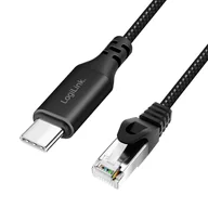 Kable USB - LogiLink USB 3.2 typ C - RJ45 1.5m - miniaturka - grafika 1