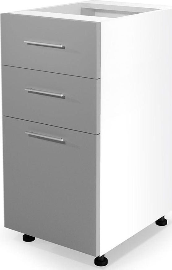 Elior Szafka kuchenna dolna z szufladami Limo 6X - jasny popiel połysk