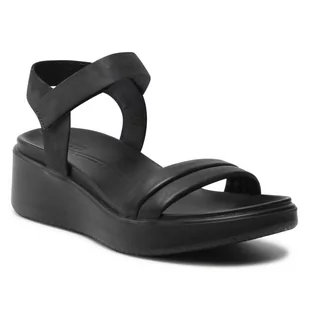 Ecco Sandały Flowt Wedge Lx W 27330351052 Black/Black - Sandały damskie - miniaturka - grafika 1