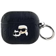 Akcesoria do słuchawek - Karl Lagerfeld KLA3PGKCPK AirPods 3 cover czarny/black Monogram Karl & Choupette Head - miniaturka - grafika 1