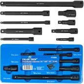 Klucze i nasadki - Zestaw przedłużek 1/2" 3/8" 1/4" 9szt. FALON TECH - miniaturka - grafika 1