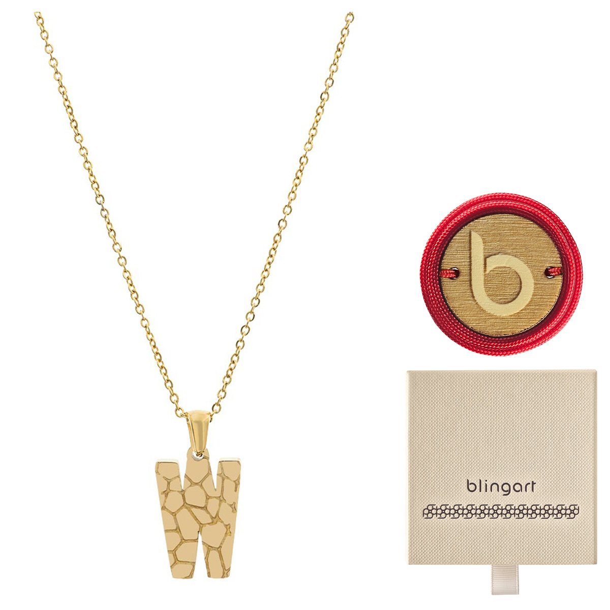 Naszyjnik łańcuszek celebrytka pozłacany z literą