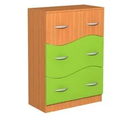 Meble do szkół i przedszkoli - Regał szkolny z szufladami Fala 33, szer. 800 mm - miniaturka - grafika 1