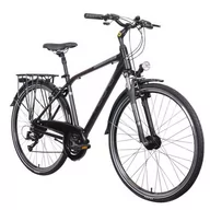 Rowery - Rower trekkingowy INDIANA X-Road 3.0 M21 28 cali męski Czarno-brązowy - miniaturka - grafika 1