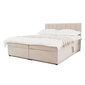 Łóżka - Łóżko kontynentalne z pojemnikiem LEA III z topperem | 140x200 | Kolor do wyboru | [P] - miniaturka - grafika 1