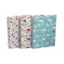 Oxford Kołozeszyt B5/60k kratka oprawa twarda Floral - Szkolne artykuły papiernicze - miniaturka - grafika 1