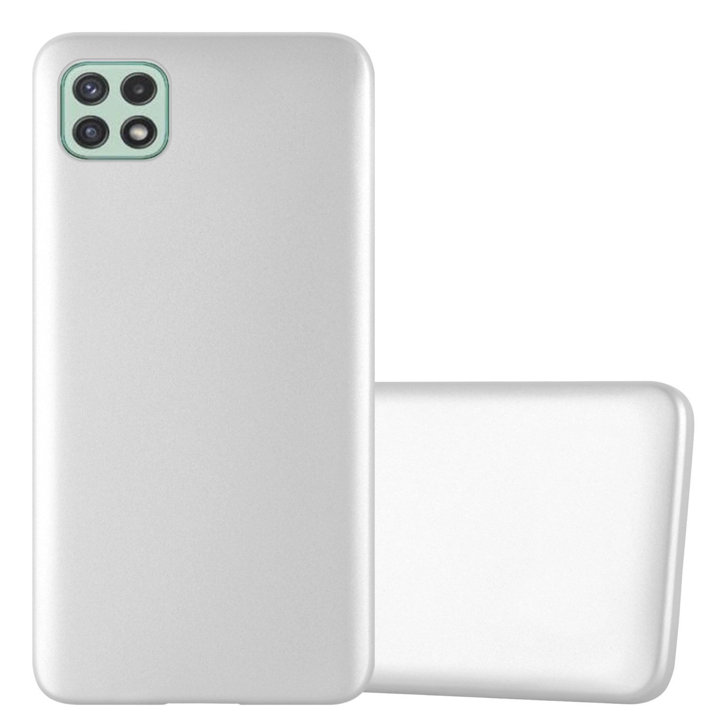 Etui ochronne Cadorabo do Samsung Galaxy A22 5G w kolorze srebrnym etui na telefon komórkowy silikonowe etui z TPU