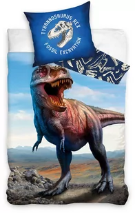 Carbotex Pościel Młodzieżowa 160x200 TREX dinozaury - Pościel dla dzieci - miniaturka - grafika 1