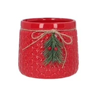 Donice - Osłonka ceramiczna 14 x 14 x 12,5 cm czerwona - miniaturka - grafika 1