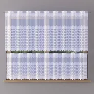Firany - Zazdrostka żakardowa metrażowa wys. 30 cm Kireta 624833 biała 30 cm - miniaturka - grafika 1