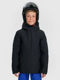4F Kurtka narciarska membrana 5000 chłopięca - czarna 152 (11-12 lat) - Kurtki i kamizelki sportowe męskie - miniaturka - grafika 1