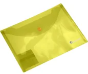 Szkolne artykuły papiernicze - Titanum Teczka kopertowa A5 żółty transparentny - miniaturka - grafika 1