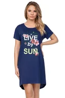 Bielizna nocna - Koszula nocna damska Lina granatowa XL - miniaturka - grafika 1