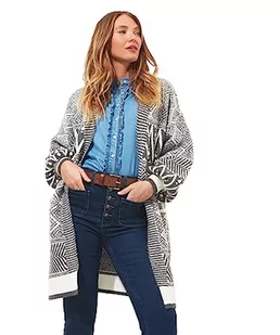 Joe Browns Damski kardigan oversize z rękawami balonowymi od krawędzi do krawędzi, przytulny długi kardigan, szary, M (12-14), szary, M - Swetry damskie - miniaturka - grafika 1