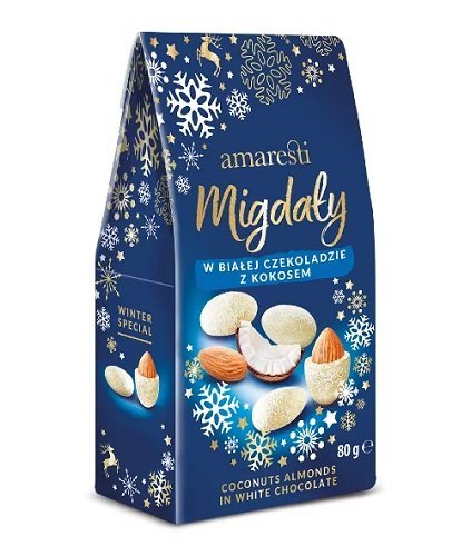 Eurohansa Migdały Biała Czekolada I Kokos Amaresti Boże Narodzenie 80 G