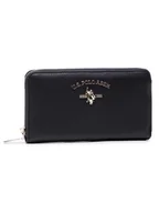 Portfele - U.S. Polo Assn. Duży Portfel Damski Stanford L Zip Wallet BEUSS5184WVP000 Czarny - miniaturka - grafika 1