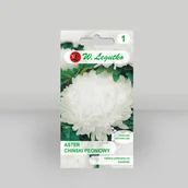 Nasiona i cebule - Aster chiński peoniowy Biały 1g - Nasiona - W. Legutko - miniaturka - grafika 1