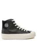 Trampki damskie - Pepe Jeans Trampki PLS31576 Czarny - miniaturka - grafika 1