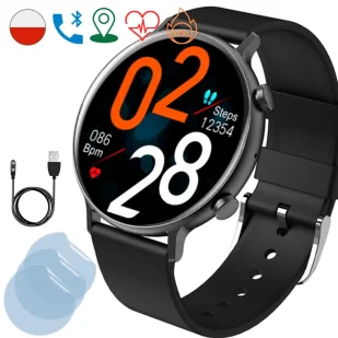 Rubicon Play Czarny - Smartwatch - miniaturka - grafika 1