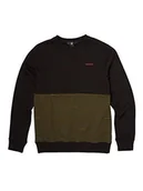 Bluzy dla chłopców - Volcom Bluza chłopięca Forzee Crew zielony kamuflaż m - miniaturka - grafika 1