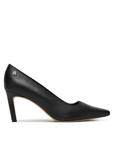 Tommy Hilfiger Szpilki Logo Pump Slanted Hl FW0FW08993 Czarny - Czółenka - miniaturka - grafika 1