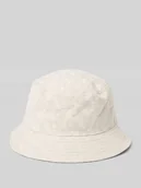 Czapki damskie - Czapka typu bucket hat ze wzorem z logo - miniaturka - grafika 1