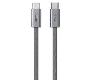 Aukey CB-DCC062 USB-C 1,8m 60W Grafitowy - Kable USB - miniaturka - grafika 1