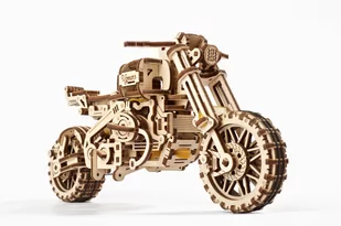 Ugears Scrambler UGR-10 z bocznym wózkiem - mechaniczny model do składania Ugears 70137 - Modele do sklejania - miniaturka - grafika 2