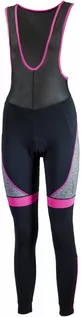 Spodnie sportowe męskie - Rajtuzy na szelkach Rogelli CAROU 2,0 XS czarno-różowe - grafika 1