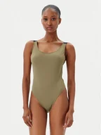 Stroje kąpielowe - Calvin Klein Swimwear Strój kąpielowy KW0KW02859 Zielony - miniaturka - grafika 1