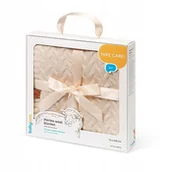 Koce i narzuty dla dzieci - BABY ONO1648/01 KOCYK ZWEŁNY MERINO JASNO BEŻOWY - miniaturka - grafika 1