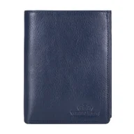Portfele - Męski portfel skórzany praktyczny granatowy - miniaturka - grafika 1