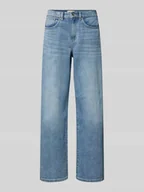 Spodnie damskie - Jeansy z szeroką nogawką z czystej bawełny model ‘HOPE’ - miniaturka - grafika 1