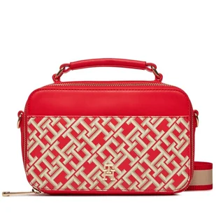 Torebka Tommy Hilfiger Iconic Tommy Camera Bag Mono AW0AW16083 Czerwony - Torebki damskie - miniaturka - grafika 1