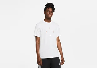 Nike Air Jordan 'Air' Dri-Fit Tee White Infrared 23 - Koszulki męskie - miniaturka - grafika 1