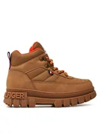 Buty dla chłopców - Tommy Hilfiger Trzewiki Lace-Up Bootie T3X5-33707-1492 M Brązowy - miniaturka - grafika 1